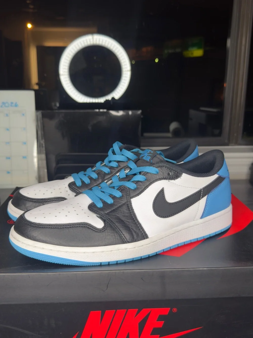 Nike Air Jordan 1 Low “Powder Blue”- White/Black/University Blue